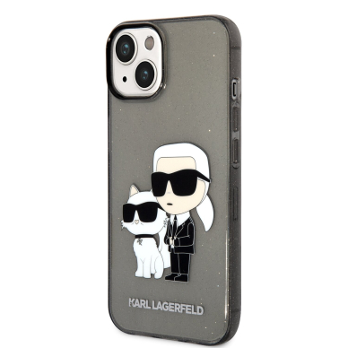 iPhone 14 PLUS black NFT IML Glitter KARL LAGERFELD nugarėlė 3