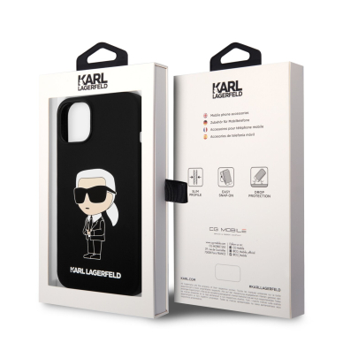 iPhone 14 PLUS black NFT Liquid Silicone KARL LAGERFELD nugarėlė 7