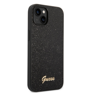 iPhone 14 PLUS juoda glitter GUESS nugarėlė GUHCP14MHGGSHK 4