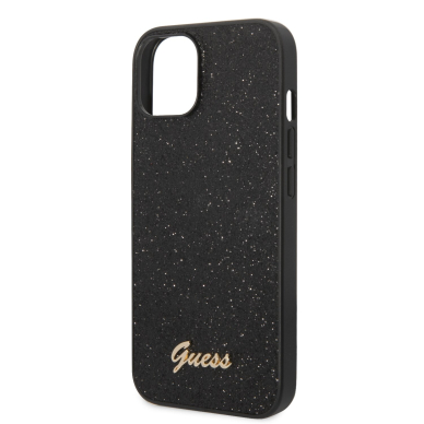 iPhone 14 PLUS juoda glitter GUESS nugarėlė GUHCP14MHGGSHK 5