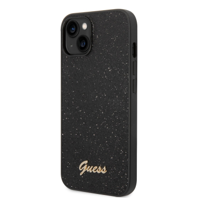 iPhone 14 PLUS juoda glitter GUESS nugarėlė GUHCP14MHGGSHK 3