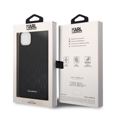 iPhone 14 PLUS juoda KARL LAGERFELD nugarėlė KLHCP14MSAKLHPK 7