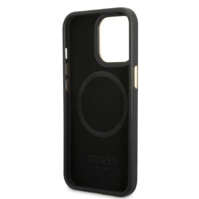 iPhone 14 PLUS juoda Magsafe GUESS nugarėlė GUHMP14MU4GPRK 2