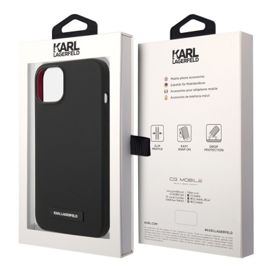iPhone 14 PLUS juoda Magsafe KARL LAGERFELD nugarėlė KLHMP14MSLMP1K 4