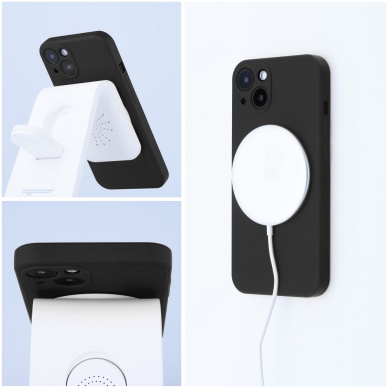 iPhone 14 PLUS juoda MagSilicone nugarėlė 10