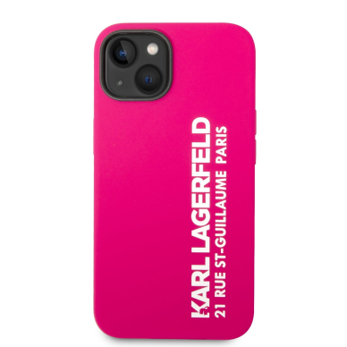 iPhone 14 PLUS neo rožinė KARL LAGERFELD nugarėlė KLHCP14MSRSGVTF 2
