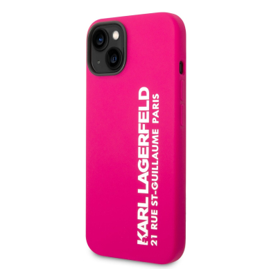 iPhone 14 PLUS neo rožinė KARL LAGERFELD nugarėlė KLHCP14MSRSGVTF 3