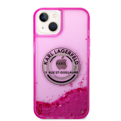 iPhone 14 PLUS neo rožinė water KARL LAGERFELD nugarėlė KLHCP14MLCRSGRF 2