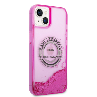iPhone 14 PLUS neo rožinė water KARL LAGERFELD nugarėlė KLHCP14MLCRSGRF 4