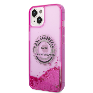 iPhone 14 PLUS neo rožinė water KARL LAGERFELD nugarėlė KLHCP14MLCRSGRF 3
