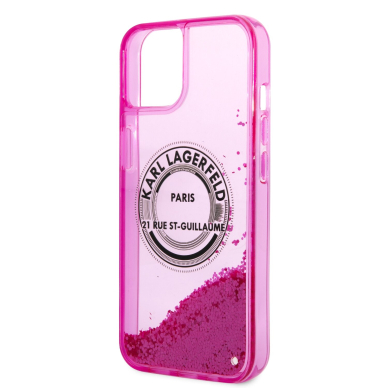 iPhone 14 PLUS neo rožinė water KARL LAGERFELD nugarėlė KLHCP14MLCRSGRF 5