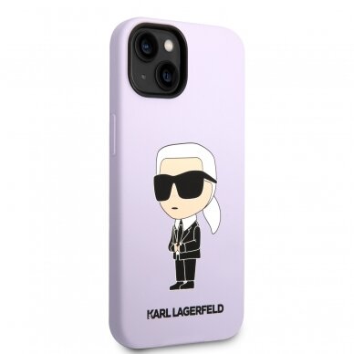 iPhone 14 PLUS purple NFT Liquid Silicone KARL LAGERFELD nugarėlė 4
