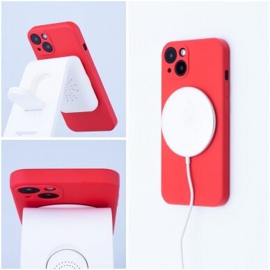iPhone 14 PLUS raudona MagSilicone nugarėlė 8