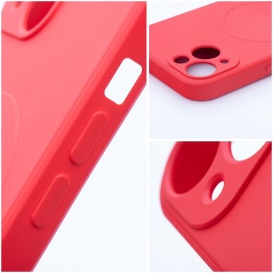 iPhone 14 PLUS raudona MagSilicone nugarėlė 9