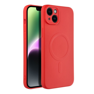 iPhone 14 PLUS raudona MagSilicone nugarėlė 1