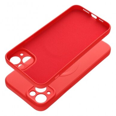 iPhone 14 PLUS raudona MagSilicone nugarėlė 2