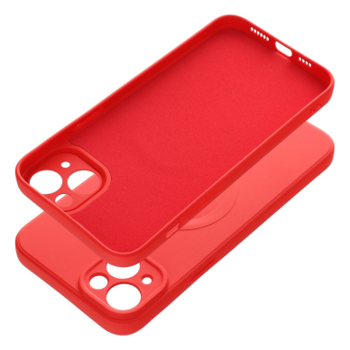 iPhone 14 PLUS raudona MagSilicone nugarėlė 2