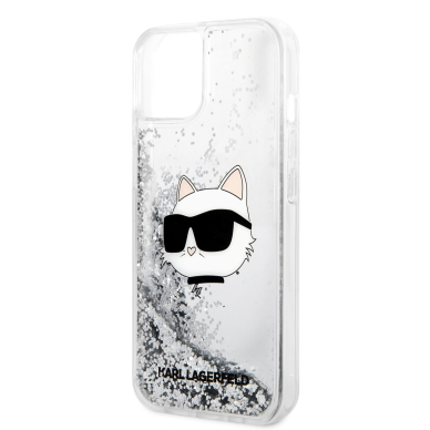 iPhone 14 PLUS silver NFT Liquid Glitter KARL LAGERFELD nugarėlė 5