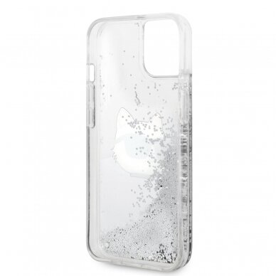 iPhone 14 PLUS silver NFT Liquid Glitter KARL LAGERFELD nugarėlė 6