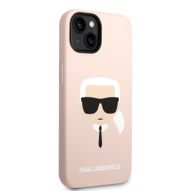 iPhone 14 PLUS šviesiai rožinė KARL LAGERFELD nugarėlė KLHCP14MSLKHLP 4