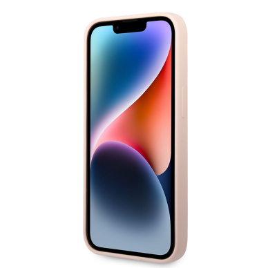 iPhone 14 PLUS šviesiai rožinė Magsafe GUESS nugarėlė GUHMP14MSBPLP 1
