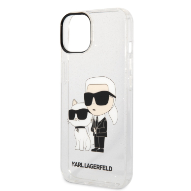 iPhone 14 PLUS transparent NFT IML Glitter KARL LAGERFELD nugarėlė 5