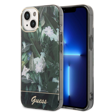 iPhone 14 PLUS žalia GUESS nugarėlė GUHCP14MHGJGHA
