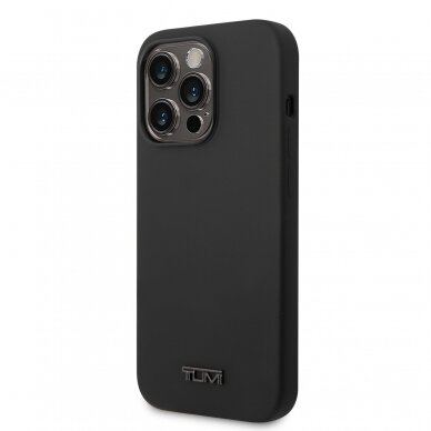iPhone 14 PRO black Magsafe TUMI Liquid Silicone nugarėlė 3