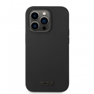 iPhone 14 PRO black Magsafe TUMI Liquid Silicone nugarėlė 2
