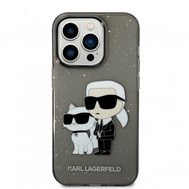 iPhone 14 PRO black NFT IML Glitter KARL LAGERFELD nugarėlė 2