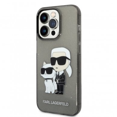 iPhone 14 PRO black NFT IML Glitter KARL LAGERFELD nugarėlė 3