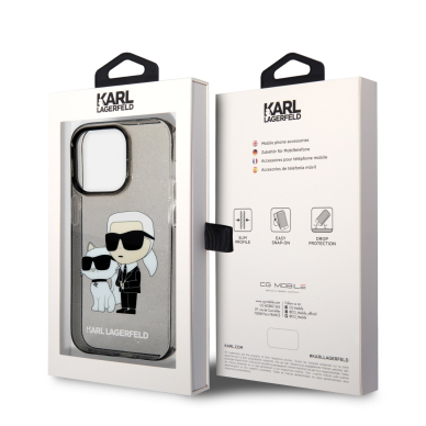 iPhone 14 PRO black NFT IML Glitter KARL LAGERFELD nugarėlė 7