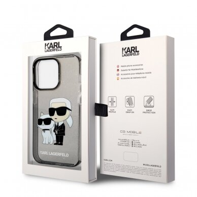 iPhone 14 PRO black NFT IML Glitter KARL LAGERFELD nugarėlė 7