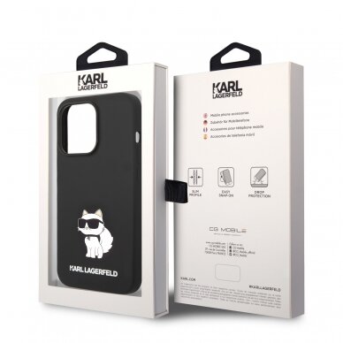 iPhone 14 PRO black NFT Liquid Silicone KARL LAGERFELD nugarėlė 7