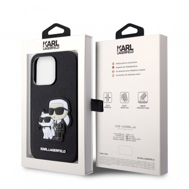 iPhone 14 PRO black NFT Saffiano Karl&Choupette KARL LAGERFELD nugarėlė 7