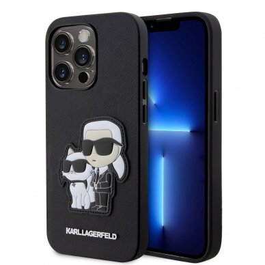 iPhone 14 PRO black NFT Saffiano Karl&Choupette KARL LAGERFELD nugarėlė