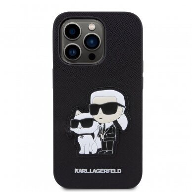 iPhone 14 PRO black NFT Saffiano Karl&Choupette KARL LAGERFELD nugarėlė 3