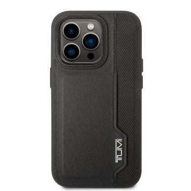 iPhone 14 PRO black TUMI Leather W/ Vertical Card Slot nugarėlė 2