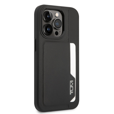 iPhone 14 PRO black TUMI Leather W/ Vertical Card Slot nugarėlė 4