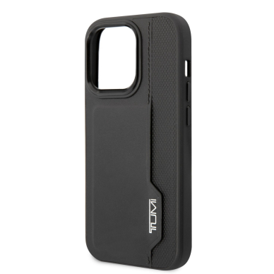 iPhone 14 PRO black TUMI Leather W/ Vertical Card Slot nugarėlė 5