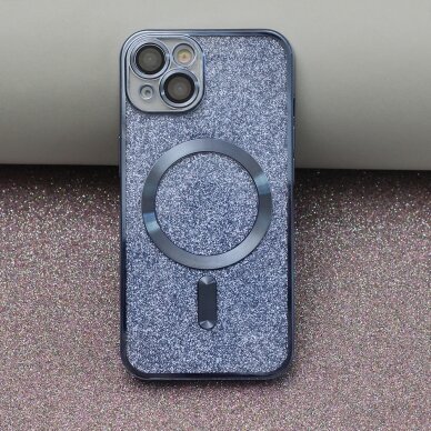 iPhone 14 PRO blue Glitter Chrome Mag nugarėle 2