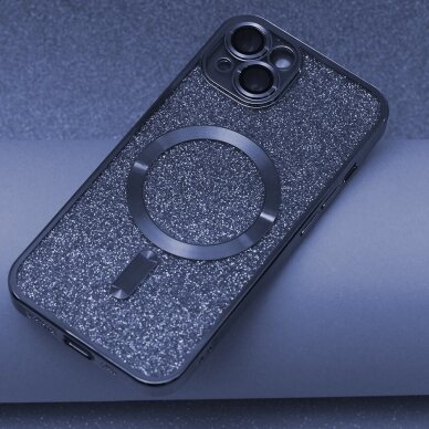 iPhone 14 PRO blue Glitter Chrome Mag nugarėle 6