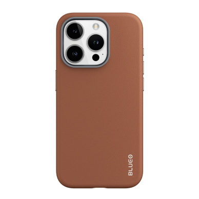 iPhone 14 PRO brown Leather Magnetic Mr. Monkey nugarėlė