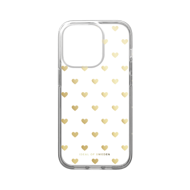 iPhone 14 PRO iDeal Of Sweden Clear MagSafe nugarėlė Golden Hearts