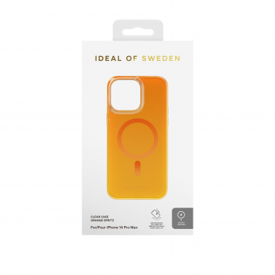 iPhone 14 PRO iDeal Of Sweden Clear MagSafe nugarėlė Orange Spritz 3