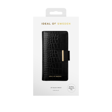 iPhone 14 PRO iDeal Of Sweden dėkas Wallet Jet Black Croco 1