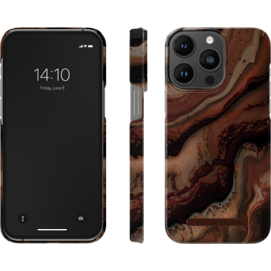 iPhone 14 PRO iDeal Of Sweden nugarėlė MagSafe Dark Amber Marble 2