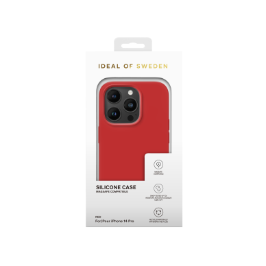 iPhone 14 PRO iDeal Of Sweden nugarėlė MagSafe Silicone Red 4