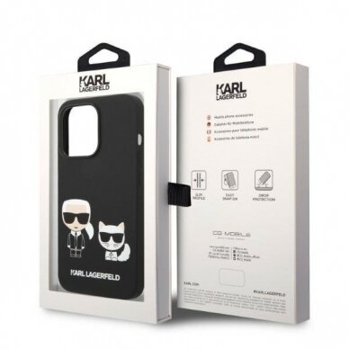 iPhone 14 PRO juoda Magsafe KARL LAGERFELD nugarėlė KLHMP14LSSKCK 4