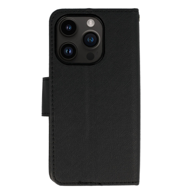 iPhone 14 PRO juodas Fancy Diary dėklas 2